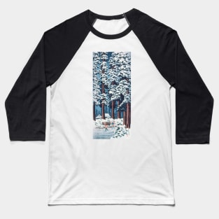 Cedar Tree-Lined Road at Nikkō (1938) by Hiroaki Takahashi Baseball T-Shirt